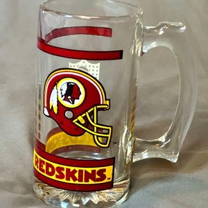 90’s Vintage Washington Redskins Glass Stein